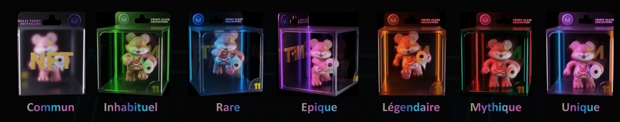 The different rarity levels of M3 NFTs.