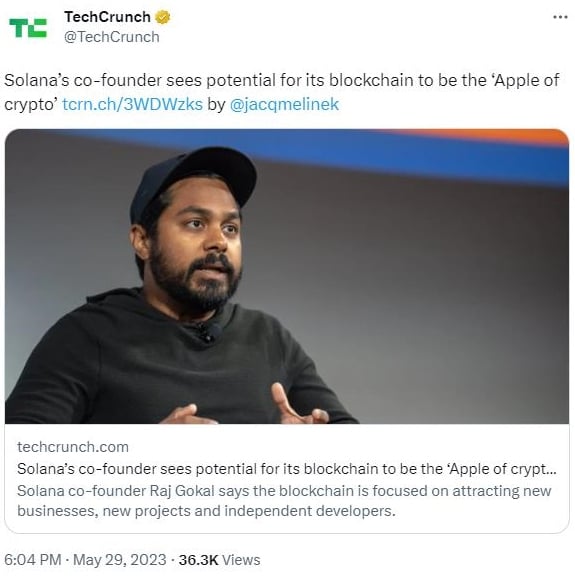 Solana co-founder interview with TechCrunch