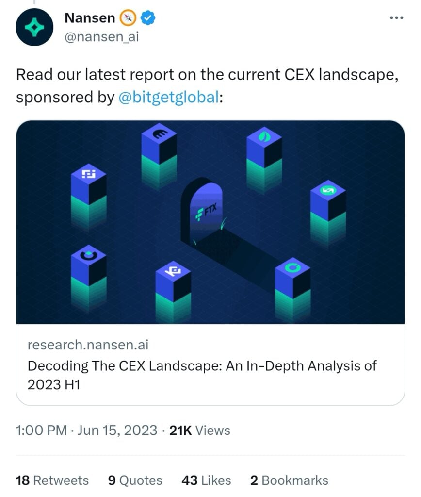 Nansen report on crypto exchanges 