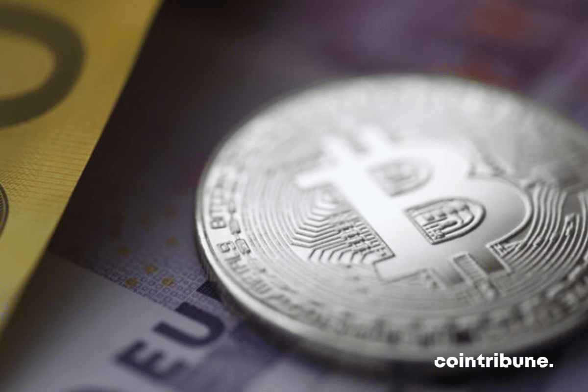 Historic record for bitcoin against the euro