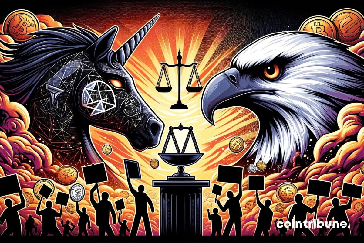 Crypto community protests against SEC attack on Uniswap