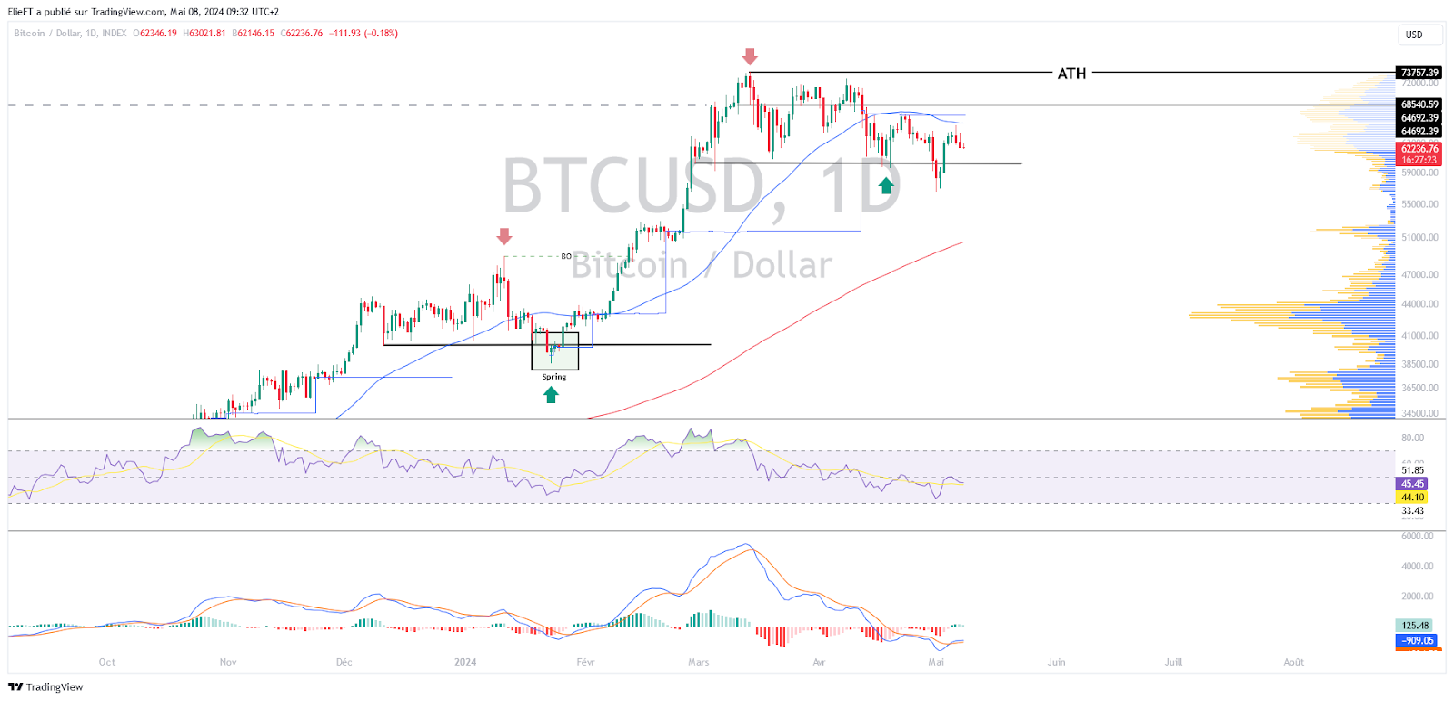 BTCUSD Daily Chart