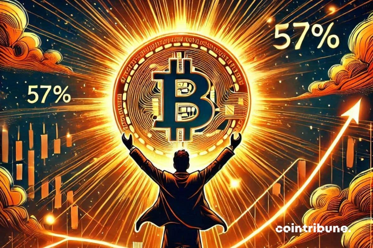 Bitcoin soars and takes back 57% of the market