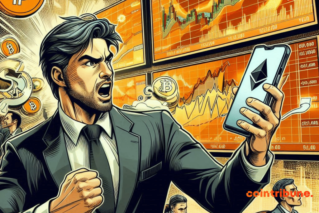 Illustration of crypto traders and economic data