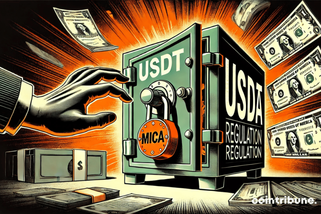 The Mica padlock blocks the Crypto of Tether