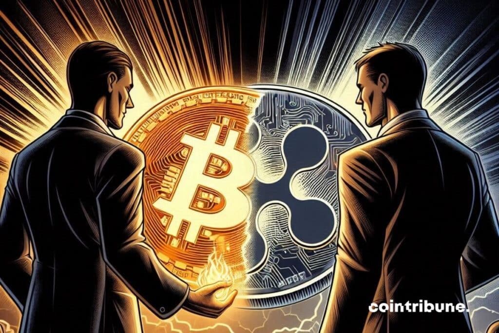 Two people responsible for Bitcoin and Ripple who compete