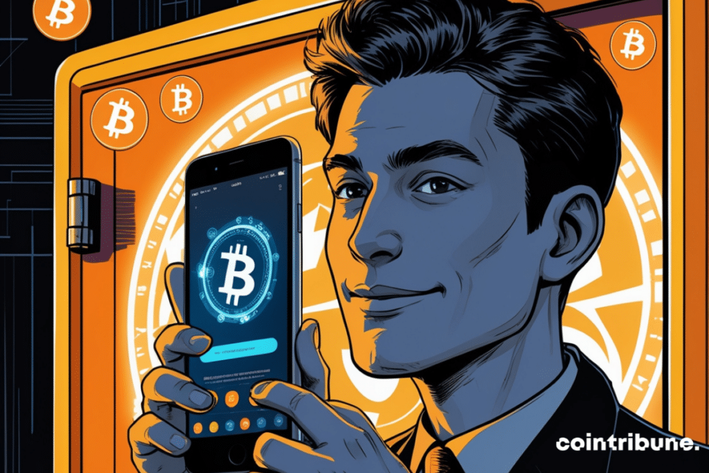 Young investor in bitcoin and cryptos