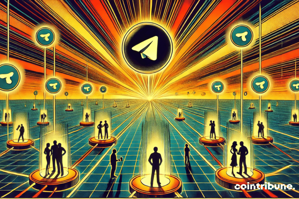 Connection of Toncoin nodes converging to Telegram