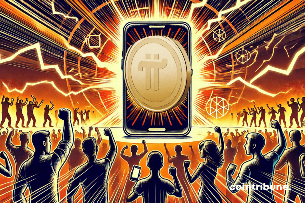 An expressive crowd, highlighting the enthusiasm and craze for the Crypto Pi Network blockchain