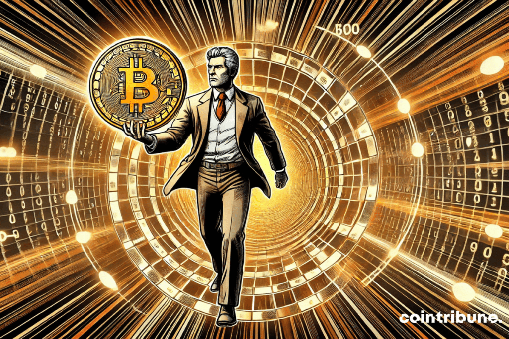 Michael Saylor leaves the tunnel with a bitcoin room