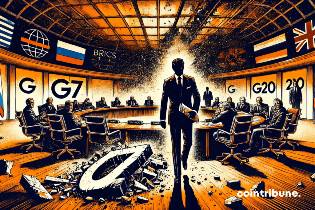 The rise of the BRICS and the G20 in the face of the decline of the G7.