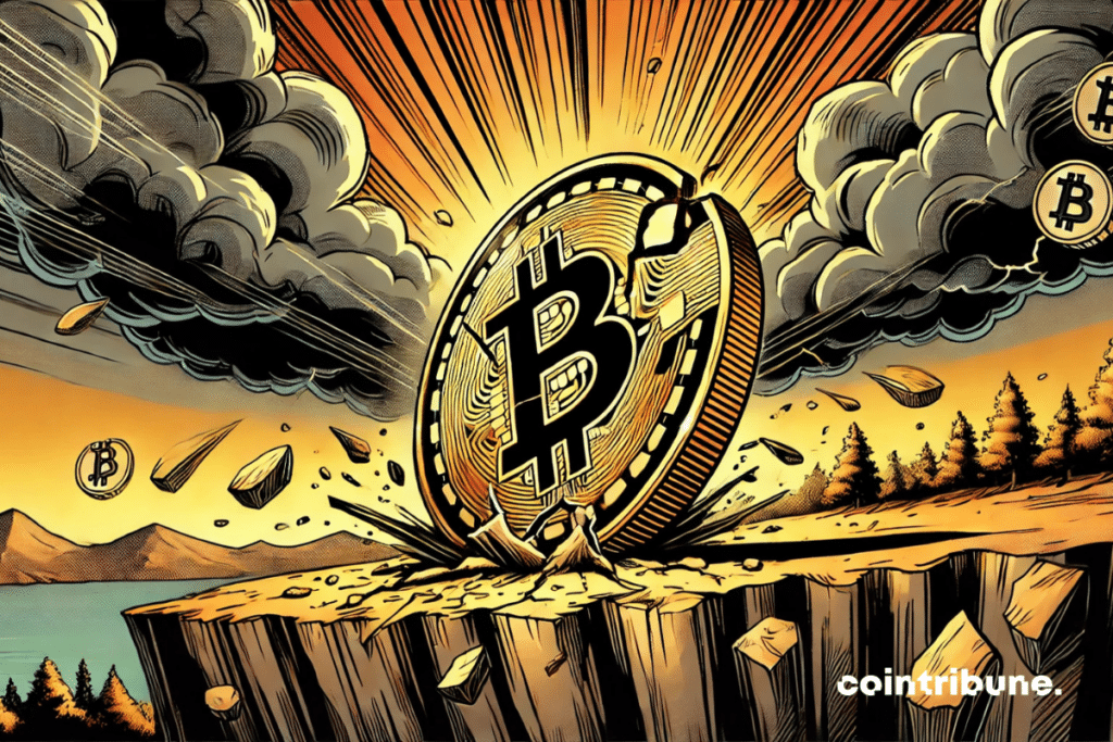 The cracked bitcoin piece is balanced
