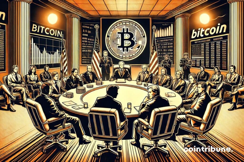 Crypto white house leaders with Donald Trump who discuss the crypto reserve