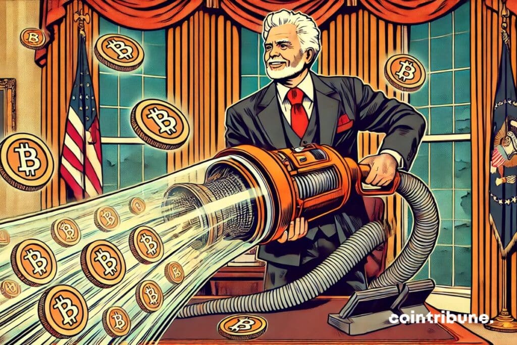 An American president who aspires large amounts of bitcoin
