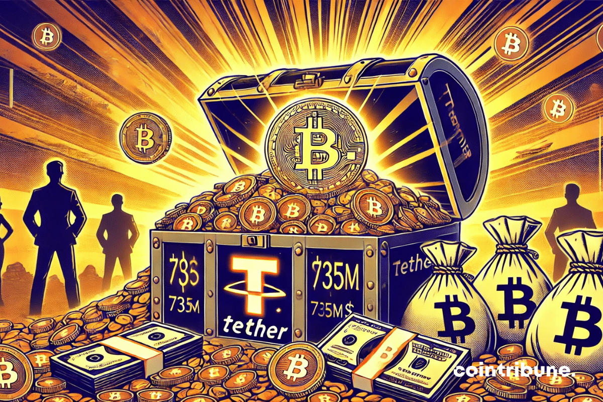 The Bitcoin reserve of Tether reached 92,646 BTC after a new purchase of 735 million