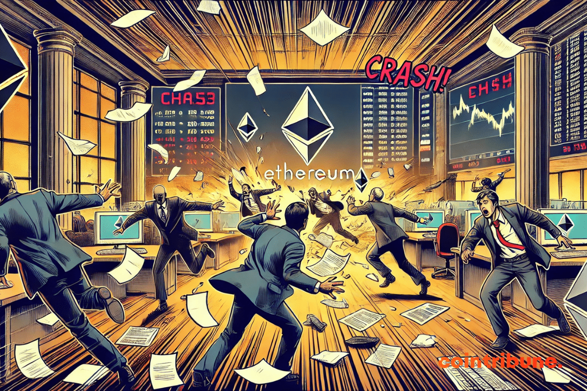 Ethereum's market share collapses: the price of ETH threatened to drop to $ 1,100