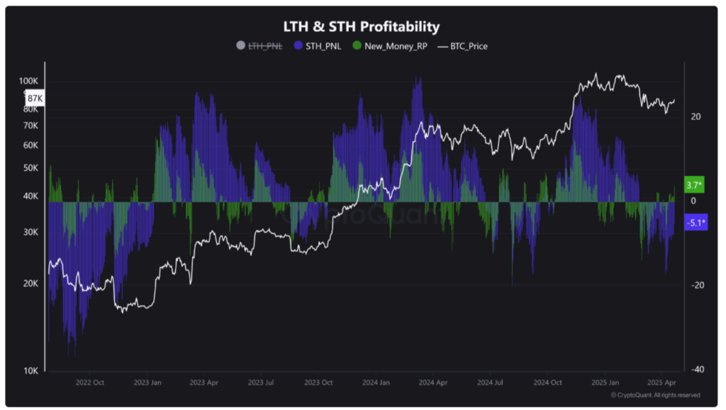 The $ 87,000 threshold has enabled new Bitcoin buyers to go back to the beneficiary area, with an average gain of 3.7 %.