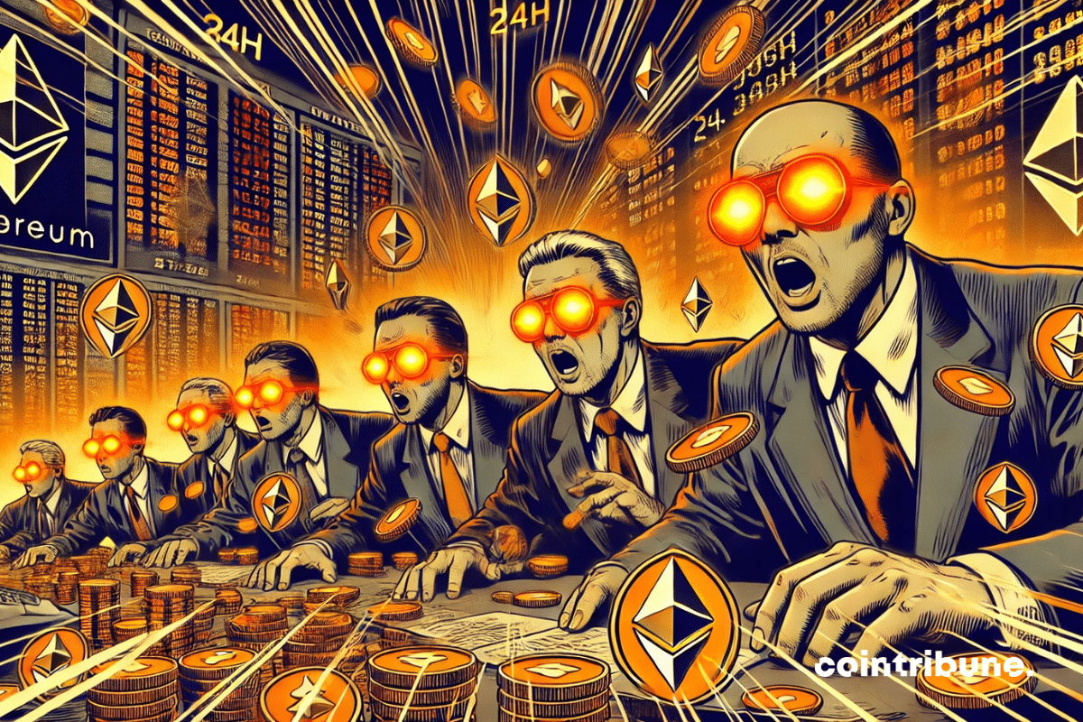 Investors are giving big on Ethereum: 449,000 ETH accumulated in 24 hours