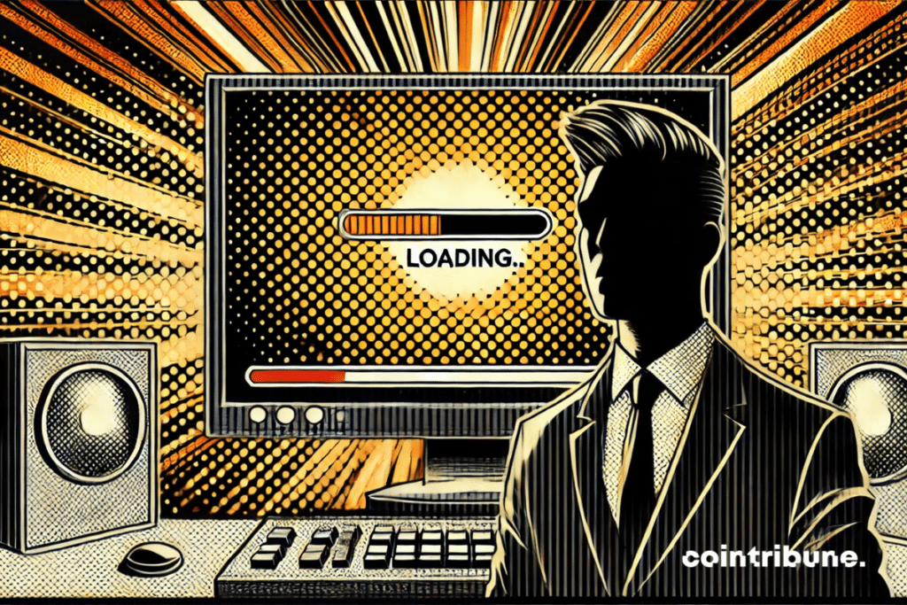 A vaguely defined pump streaming silhouette draws attention to the screen. The host seems to be frozen.