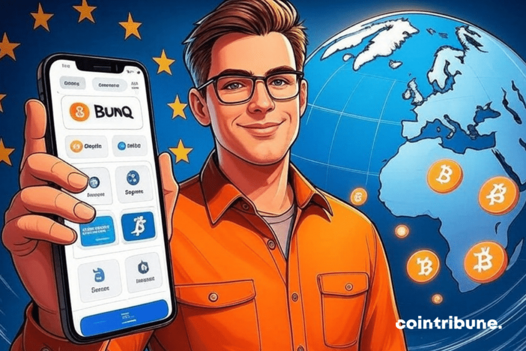 European user showing a screen with data on BUNQ