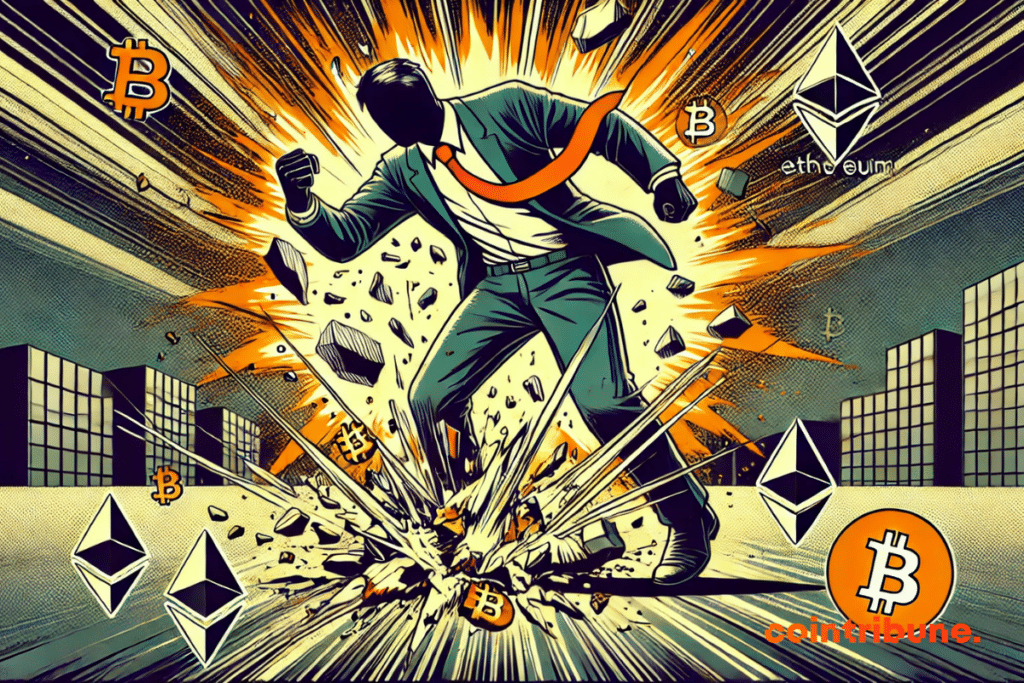 An anonymous character in costume causing a massive shock wave on the Crypto market, in particular Bitcoin.