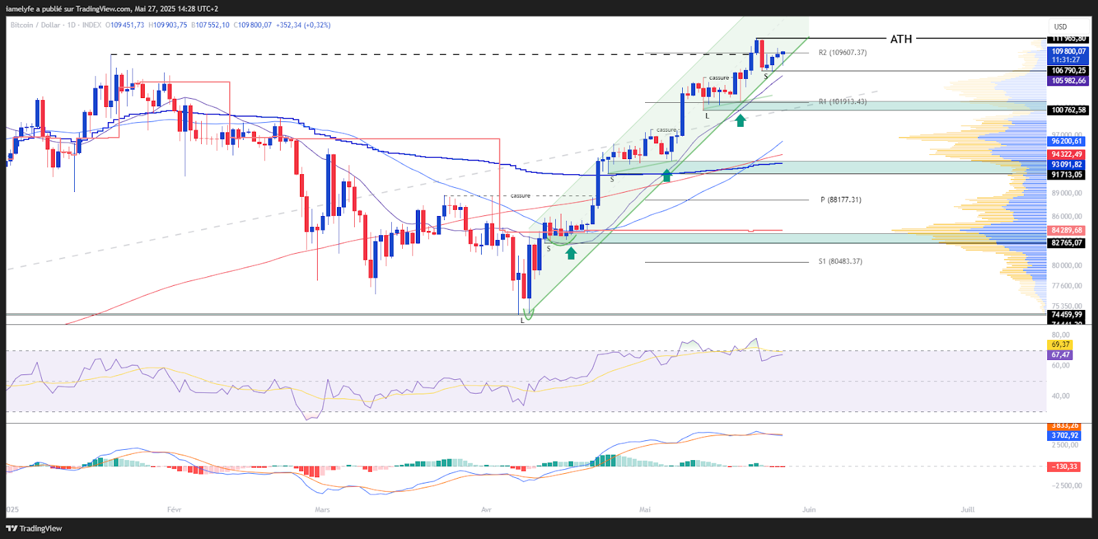 BTCUSD graphic in day laborers