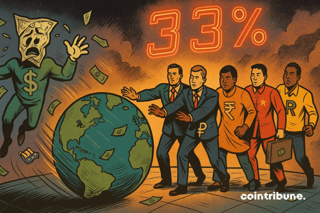 The globe ejected by the representatives of the BRICS