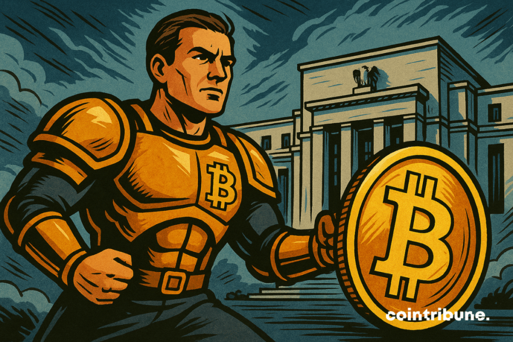 A bruise of Bitcoin in crypto armor against the Fed.