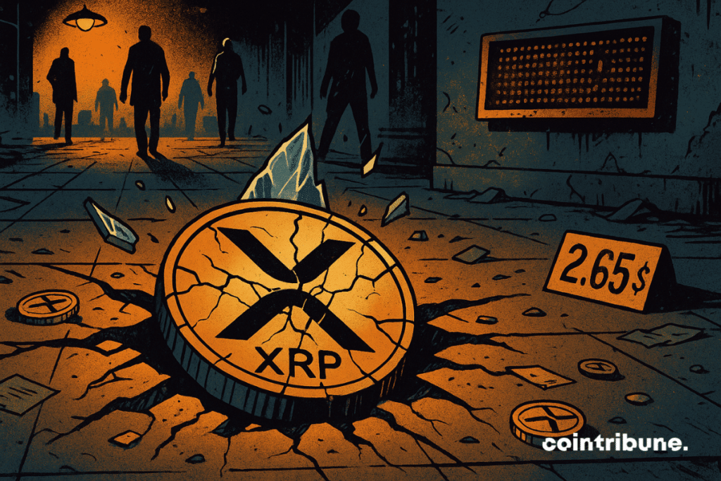 The XRP crypto in crumbs on the ground.
