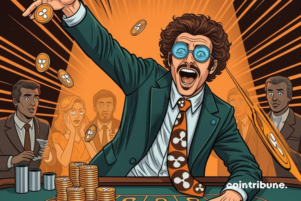 A euphoric crypto trader puts everything on the XRP in a hot casino