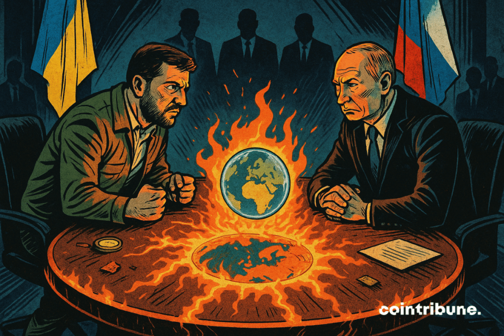 The diplomatic duel between Ukraine of Zelensky and Putin's Russia.