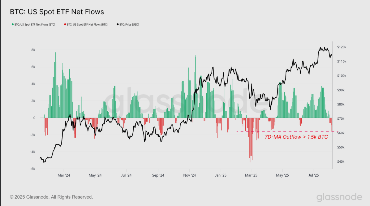 Net flow Spot BTC US, Source: Glassnode