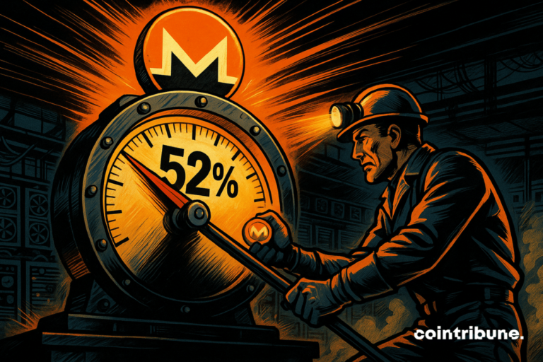 Qubic briefly reaches 52 % of the Monero hashrate