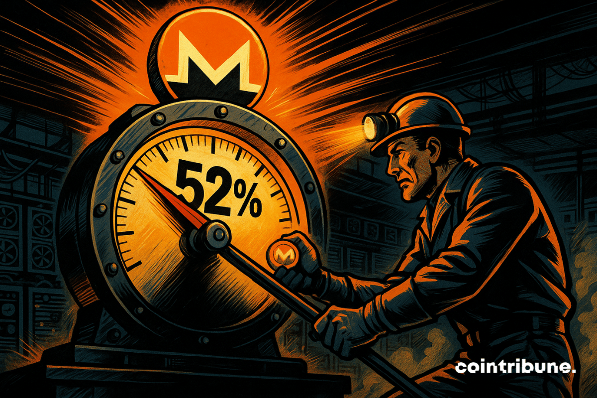 Qubic briefly reaches 52 % of the Monero hashrate