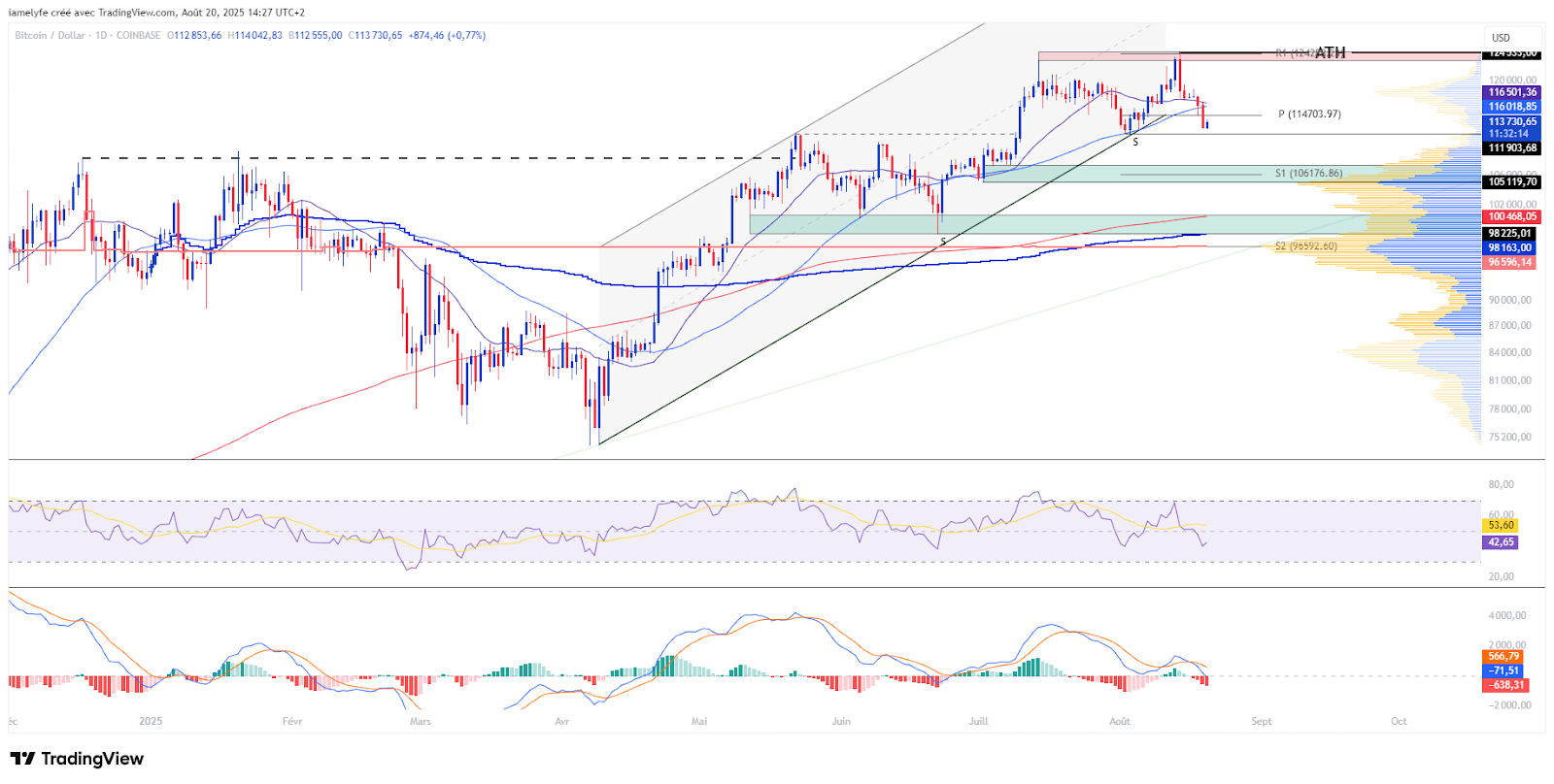 BTCUSD graphic in day laborers