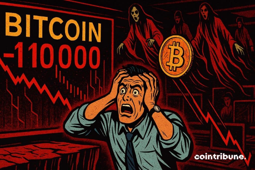 A Bitcoin investor sees the BTC fall at -110,000 dollars, while ghosts from the
