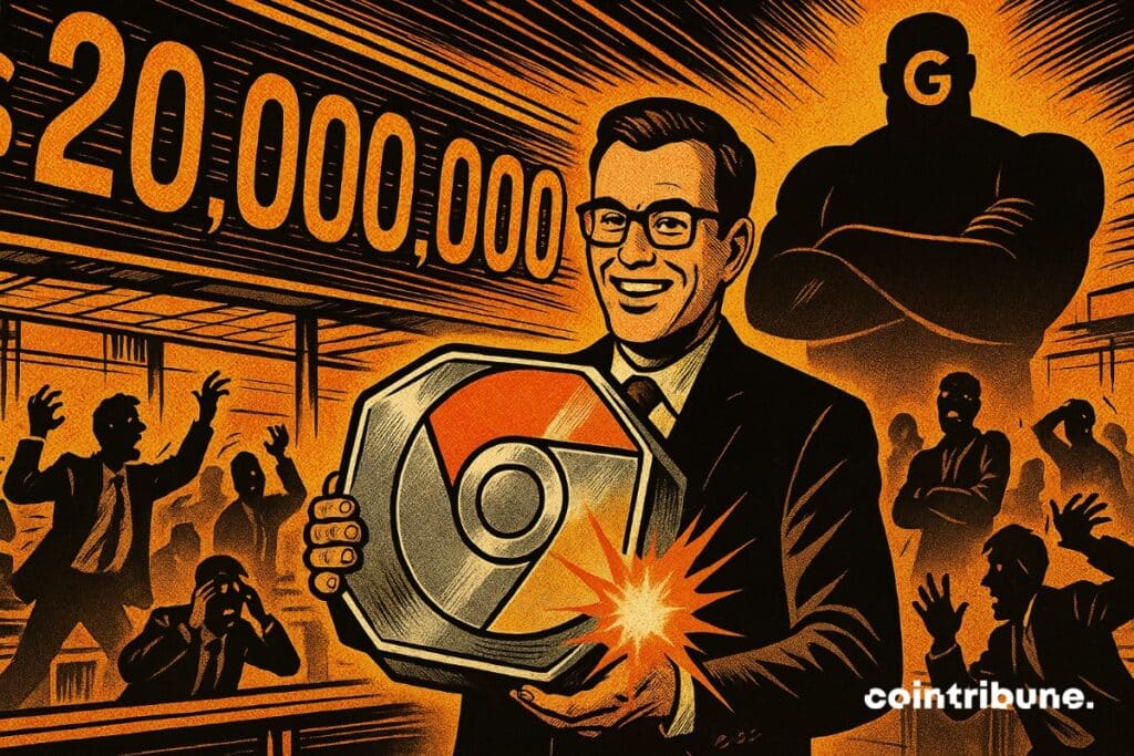 The PERPLEXITY AI manager with the Google Chrome logo in hand, with a view to its acquisition. Besides him, a valuation of $ 20 milars of dollars. A first for an AI browser