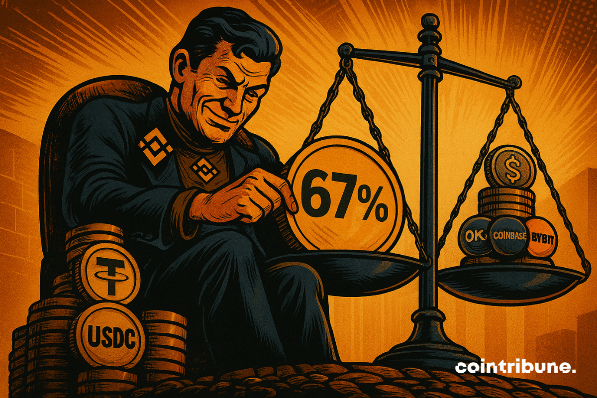 Binance concentrates 67 % of Stablecoins reserves, a historic level