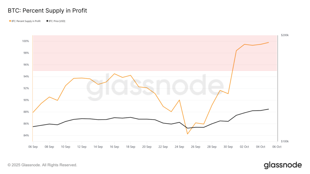 Bitcoin Percent Supply in Profit