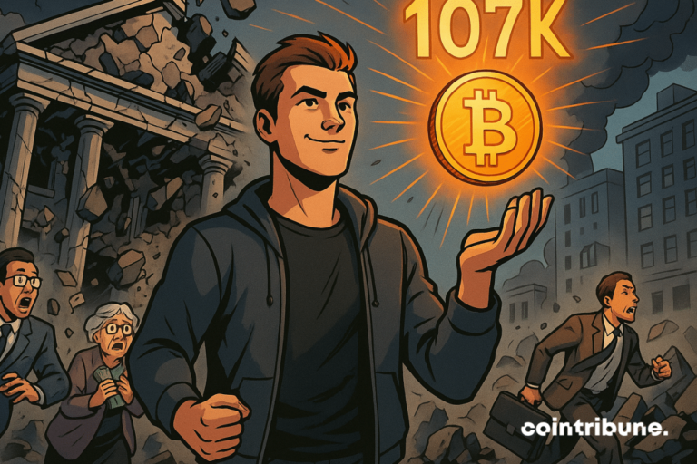 Bitcoin Rebounds Near $107,000 Amid New Banking Fears