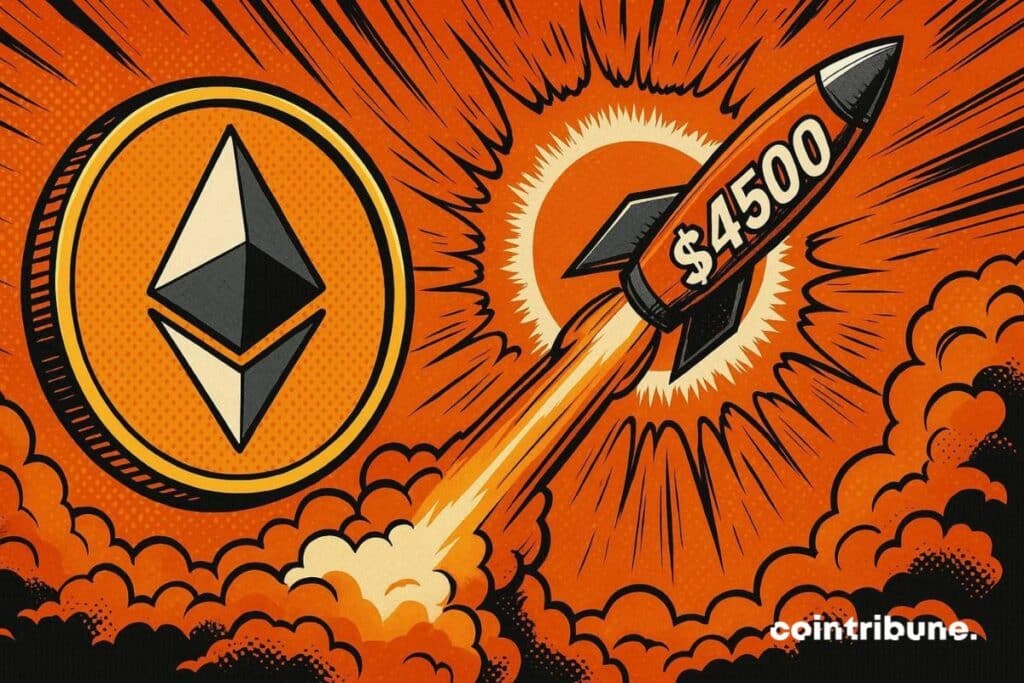 Ethereum which is recovering after a 20% collapse in the crypto ecosystem, its rocket explodes and targets 4500 dollars.