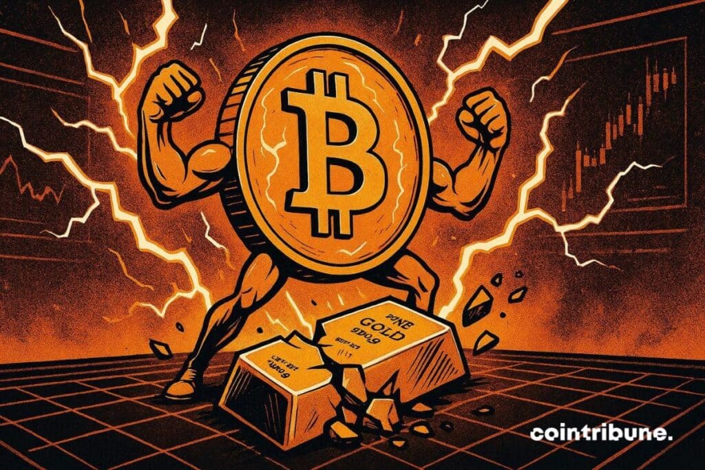 Bitcoin is holding up against falling gold.