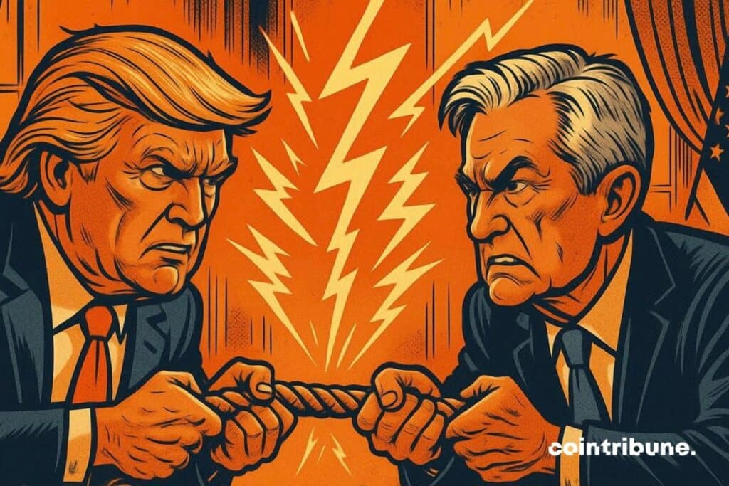 Donald Trump and Fed Chairman Jerome Powell are nervous tugs of war, causing uncertainty in the crypto market.
