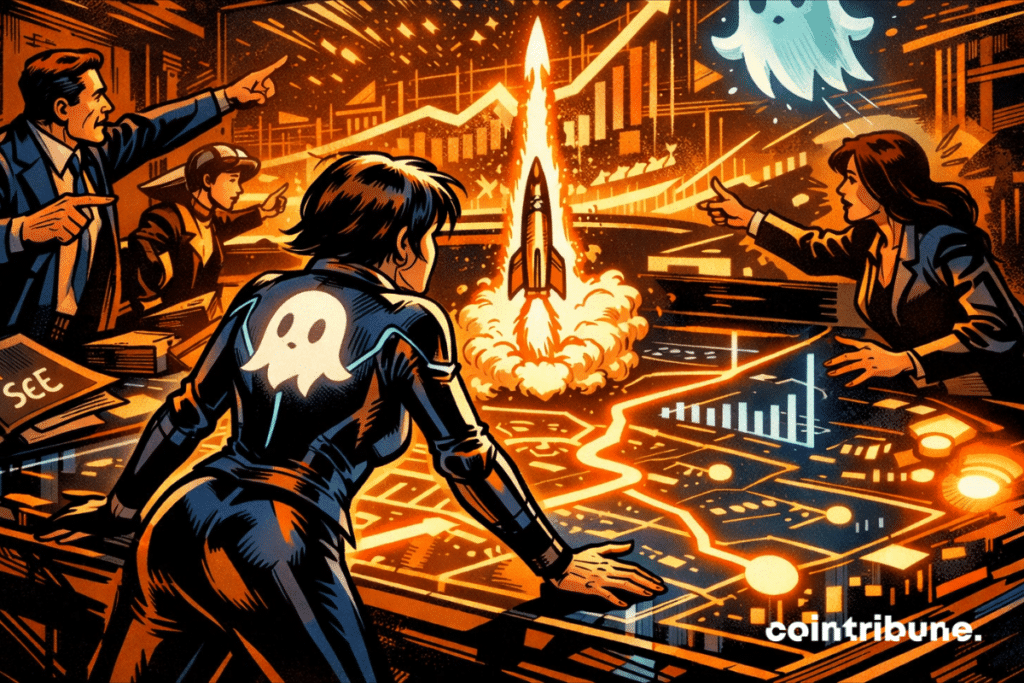 Futuristic war room with Aave strategist launching a rocket on the 2026 digital roadmap.