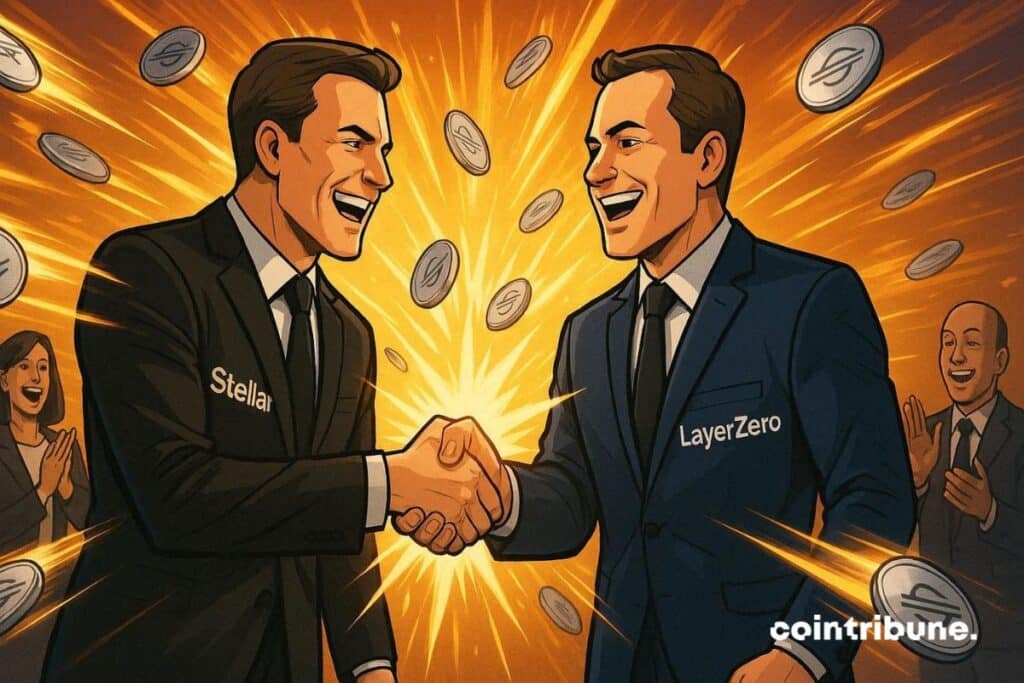 Stellar and LayerZero which greet each other as a sign of partnership in the blockchain. Will crypto benefit from this alliance?