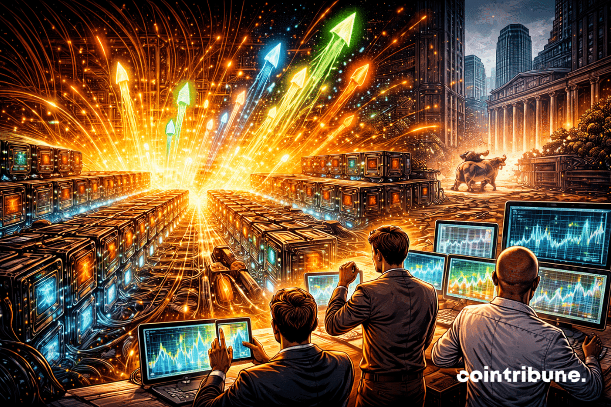 Crypto stocks linked to mining explode despite the caution of traditional markets