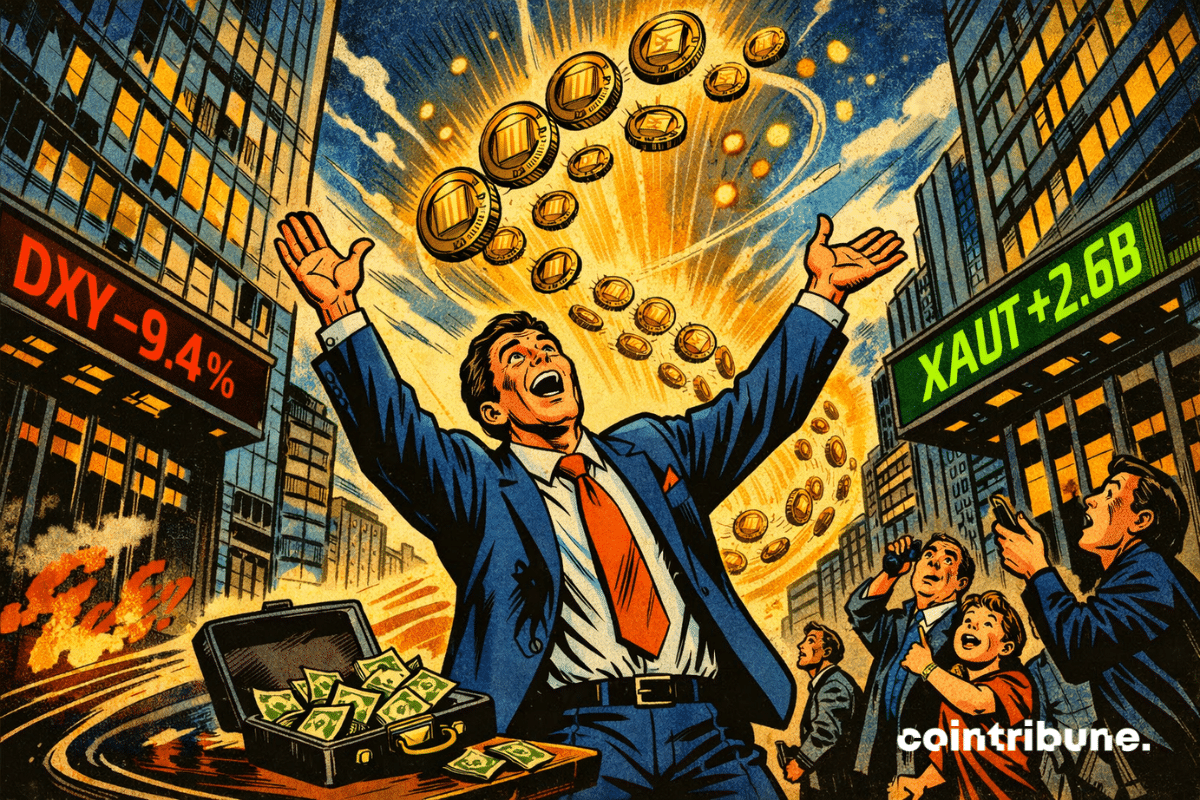 Tokenized gold soars as dollar falls