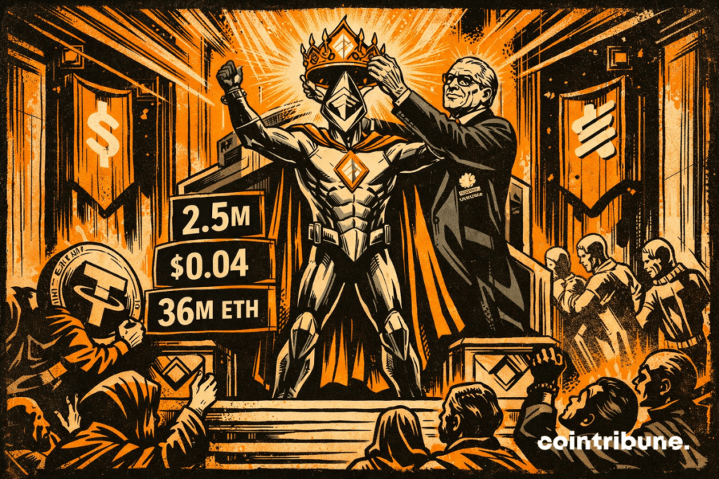 Ethereum crowned crypto king, acclaimed by prostrate banks and stablecoins