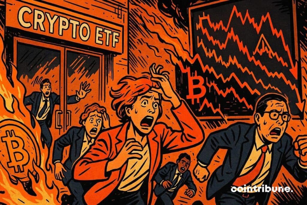 Crypto investors leaving Bitcoin and Ether ETFs in panic.