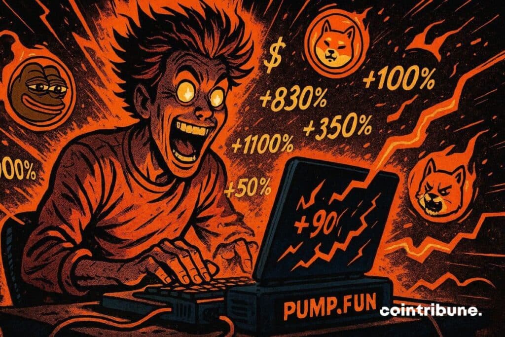 A crypto user on Pump.fun seeing crazy record-breaking numbers on Solana memecoins.